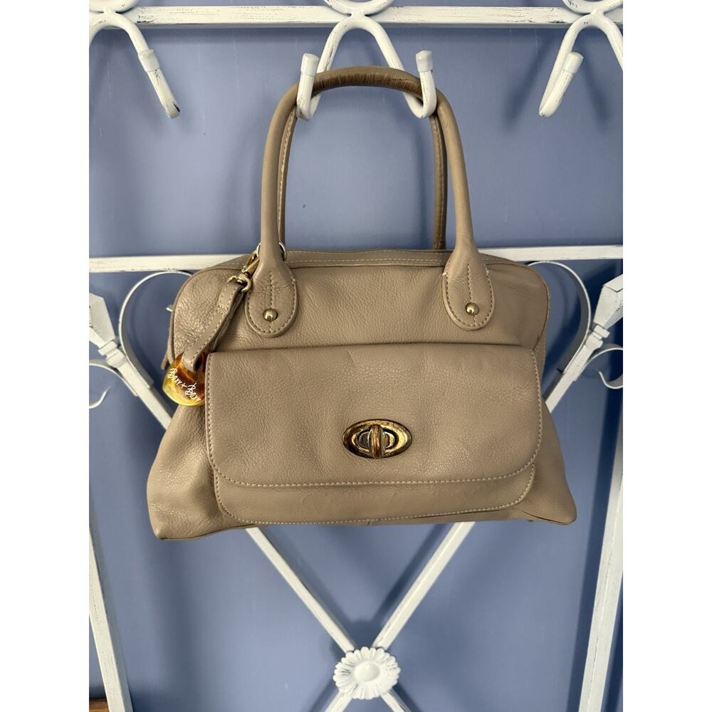 Barr Barr New York Design Tan Beige Handbag Genuine Leather